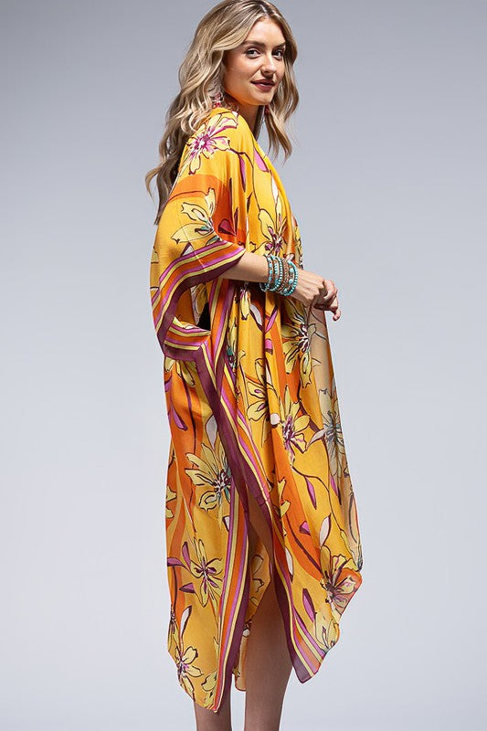 Sundial Open Front Kimono