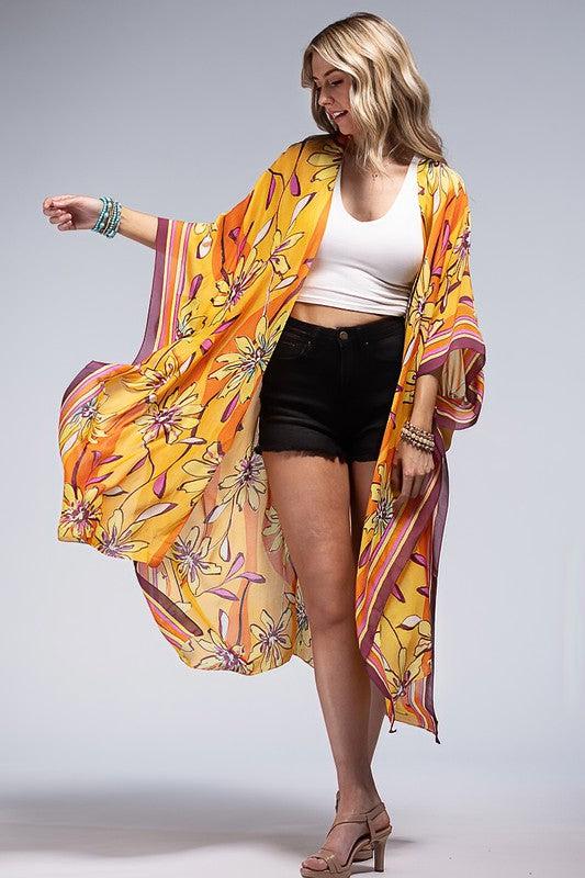 Sundial Open Front Kimono