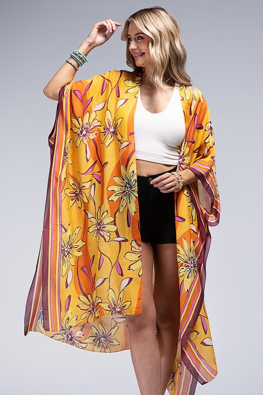 Sundial Open Front Kimono