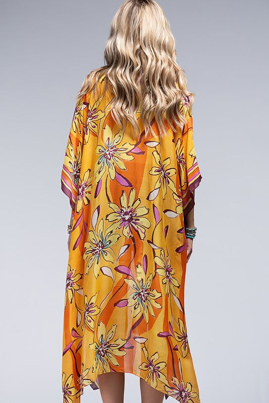 Sundial Open Front Kimono