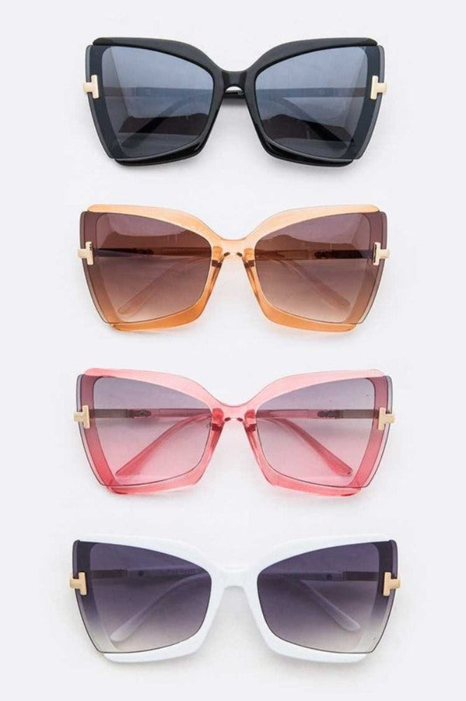 Bel Air Oversized Retro Cat Eye Sunglasses -
