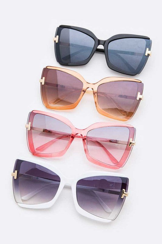 Bel Air Oversized Retro Cat Eye Sunglasses -