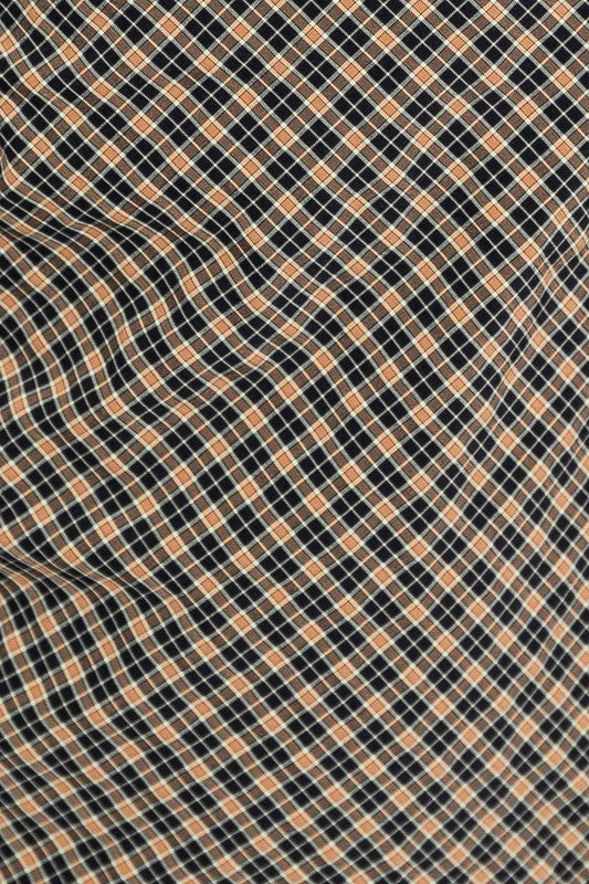 Work It Checkered Sleeveless Square Neck Mini Dress - Final Sale