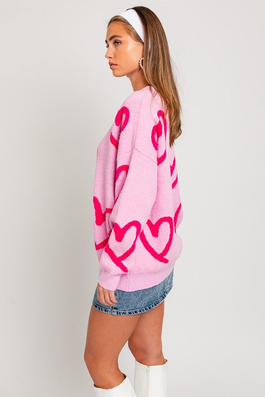 Heart To Heart Long Sleeve Sweater