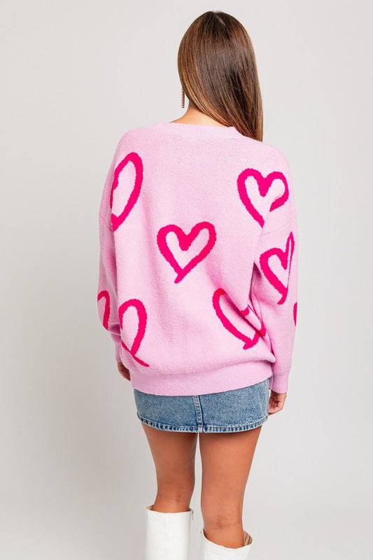 Heart To Heart Long Sleeve Sweater