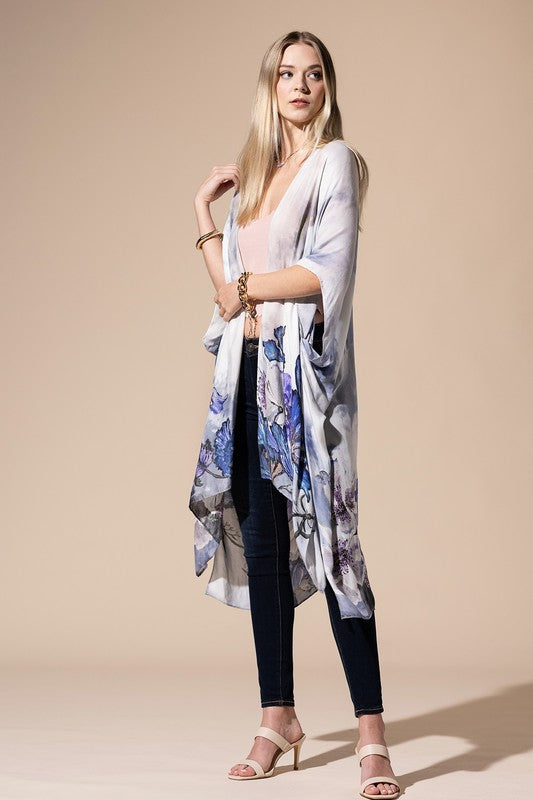 Diamond Beach Open Front Kimono