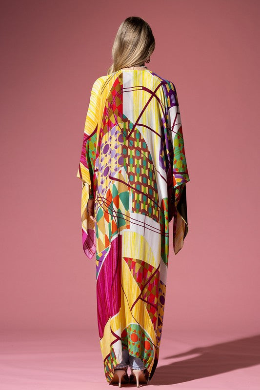 Mondell Open Front Maxi Kimono