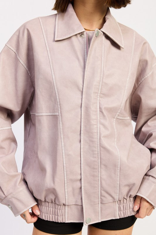 Shes It Oversized Bomber Jacket