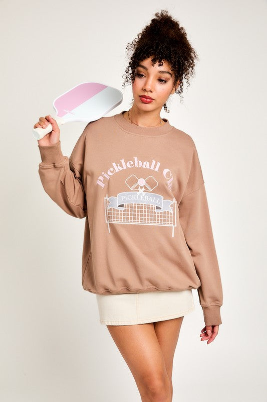 PREORDER - Pickleball Club Crew Neck Pullover Top