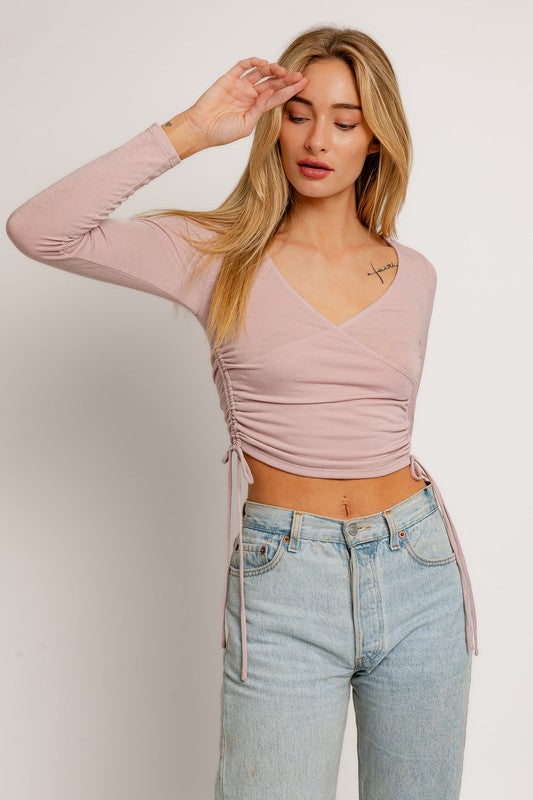 Made You Look Long Sleeve Top - Pink