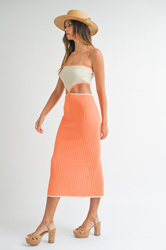 Cabana Escape Sleeveless Knit Midi Dress - Final Sale