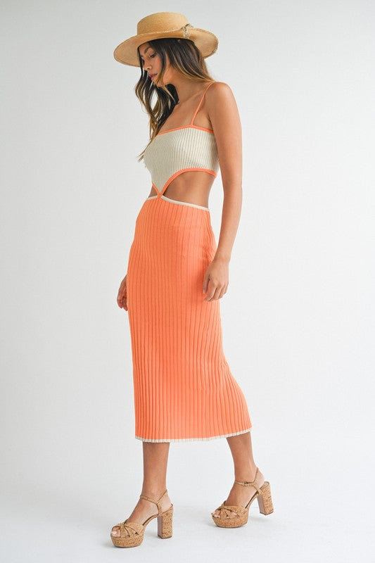 Cabana Escape Sleeveless Knit Midi Dress