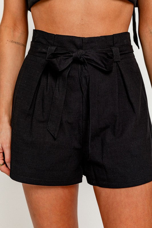 Paperbag Waist Tie Shorts