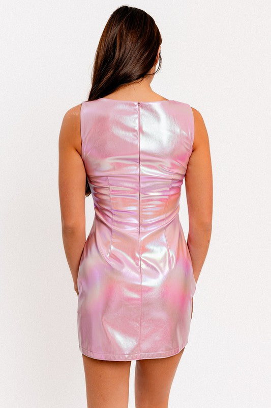 'Chella Romance Metallic Mini Dress - Final Sale