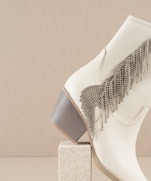 Rowan Crystal Fringe Bootie