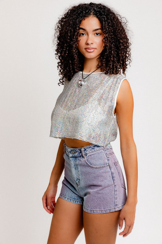 Living For This Sequin Sleeveless Top