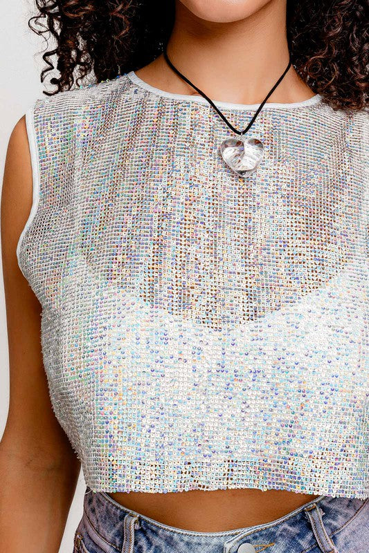 Living For This Sequin Sleeveless Top