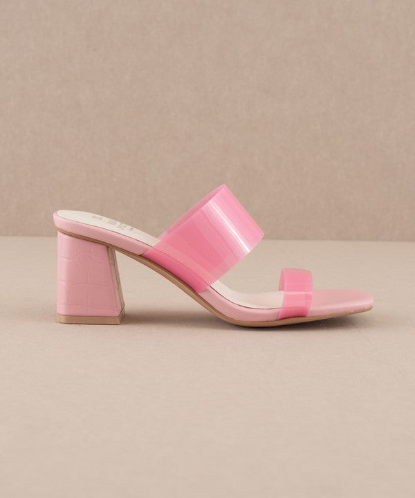 Margot Pink Transparent Heel Sandal