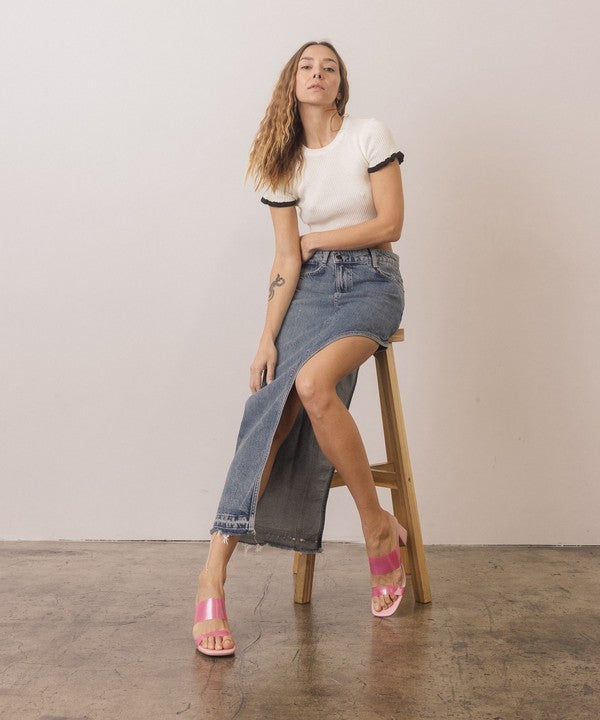 Margot Pink Transparent Heel Sandal
