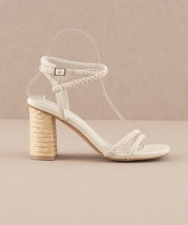 Zoella Braided Straw Block Heeled Sandal – Lithologie