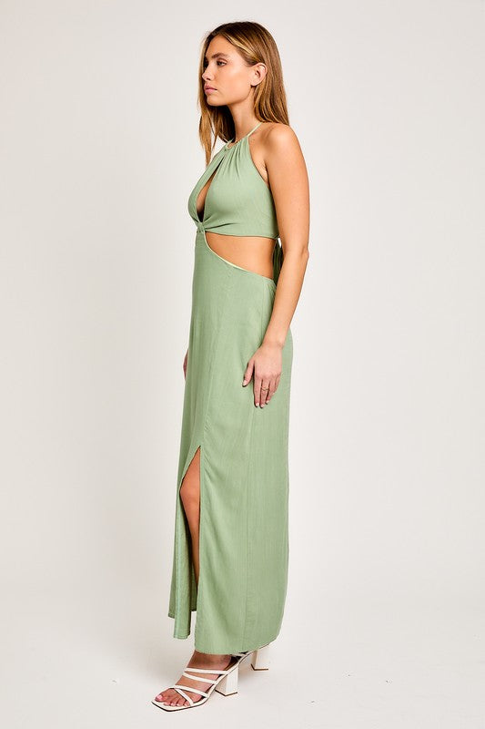 Weekend In Napa Halter Maxi Dress