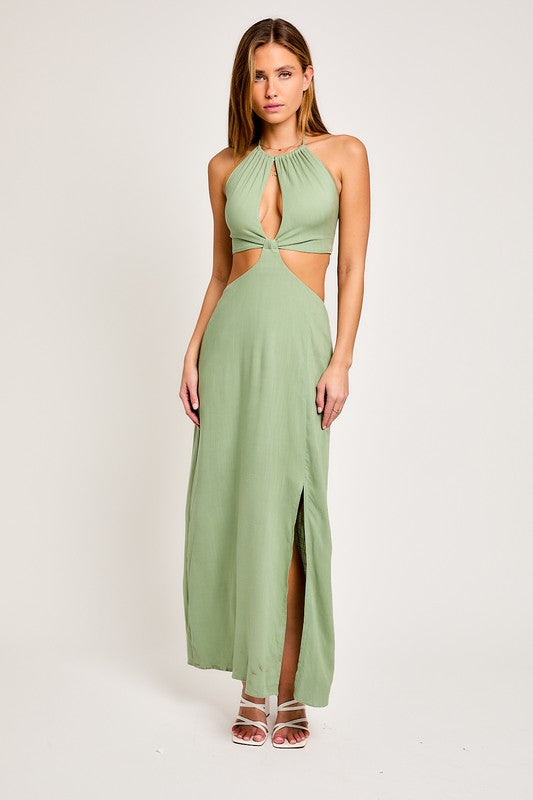 Weekend In Napa Halter Maxi Dress