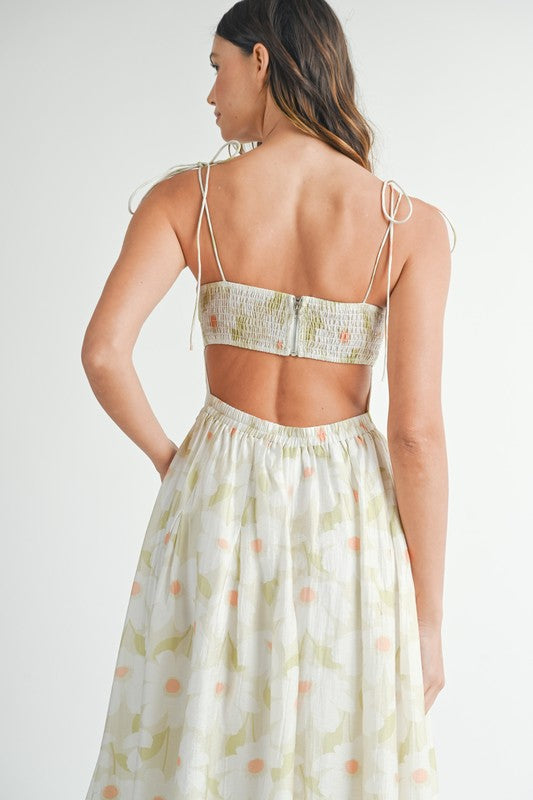 Floral Daydream Pleated Maxi Dress