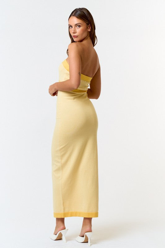 PREORDER - Bold Borderline Tube Maxi Dress