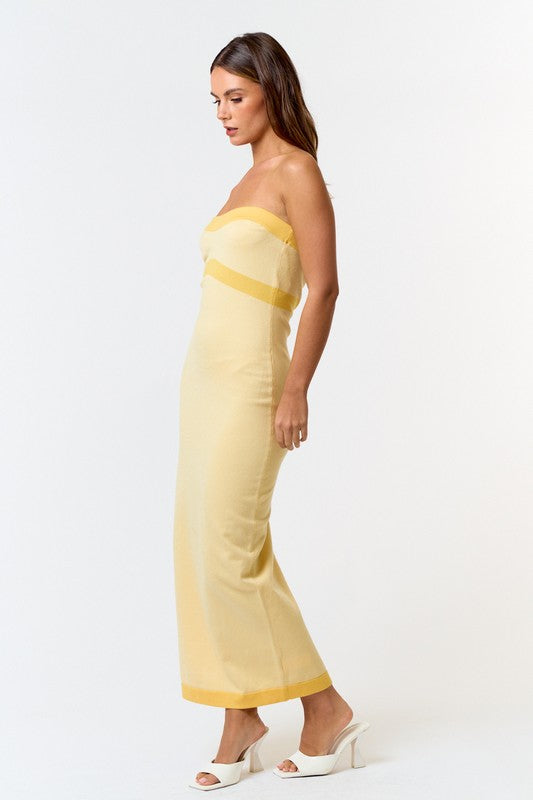 Bold Borderline Tube Maxi Dress - Medium - Final Sale