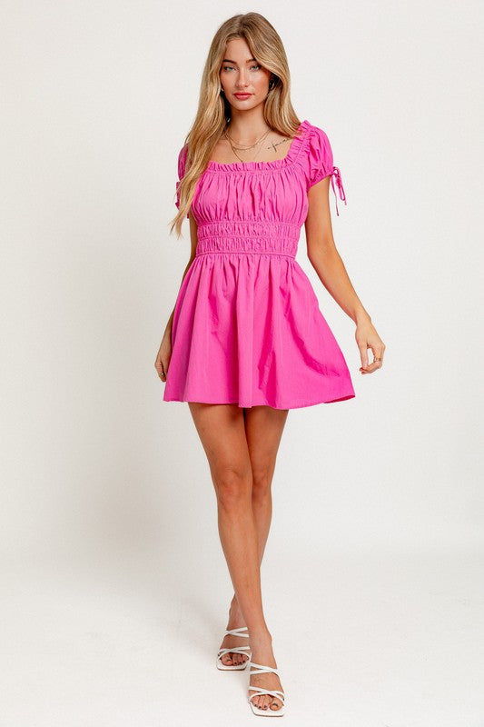 Bubbly As Your Drink Off Shoulder Ruffle Mini Dress