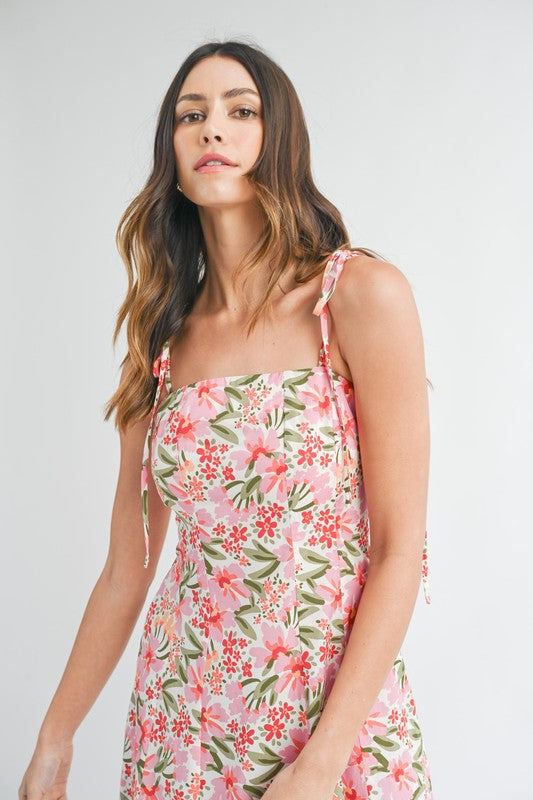Luncheon By The Sea Floral Midi Dress