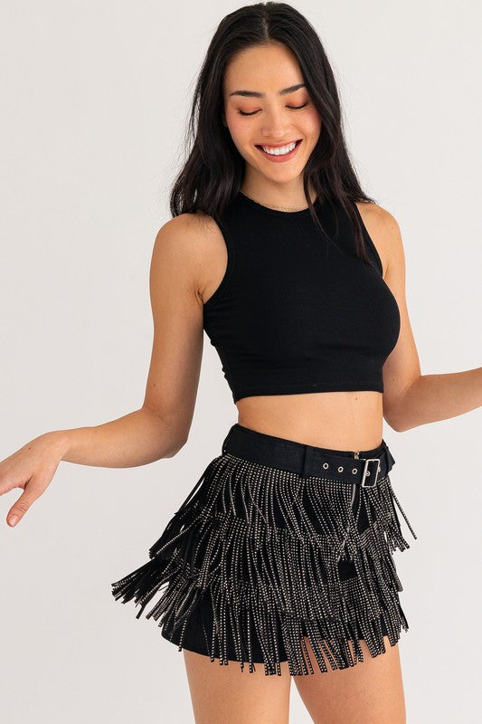 She's A Rodeo Showstopper Fringe Shorts