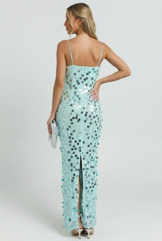 Sea Glass Sequin Maxi Dress Lithologie Co. Sea Glass Sequin Maxi Dress Lithologie Co.