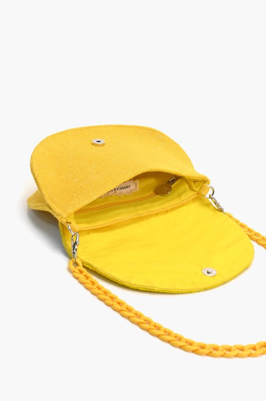 A Slice Of Lemon Foldover Shoulder Bag