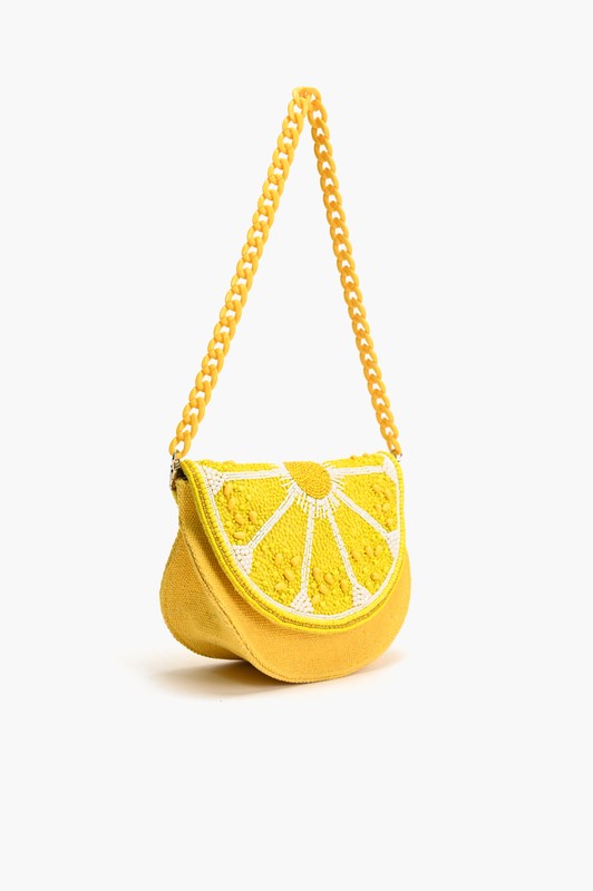 A Slice Of Lemon Foldover Shoulder Bag