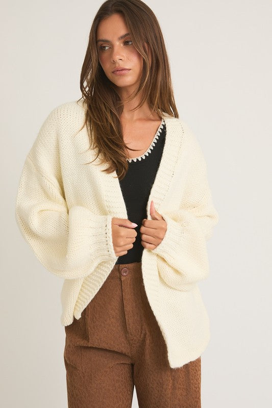 Lanelle Open Front Boxy Cardigan