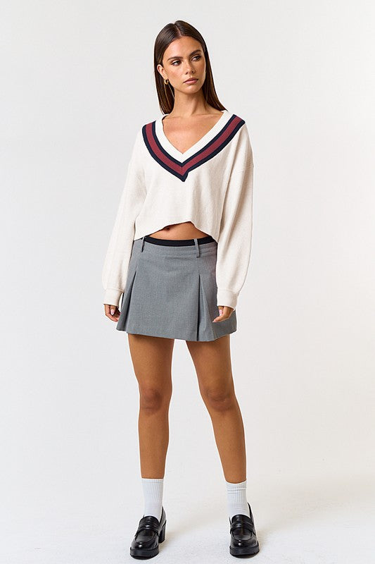 PREORDER - The Feels Cropped Varsity Sweater