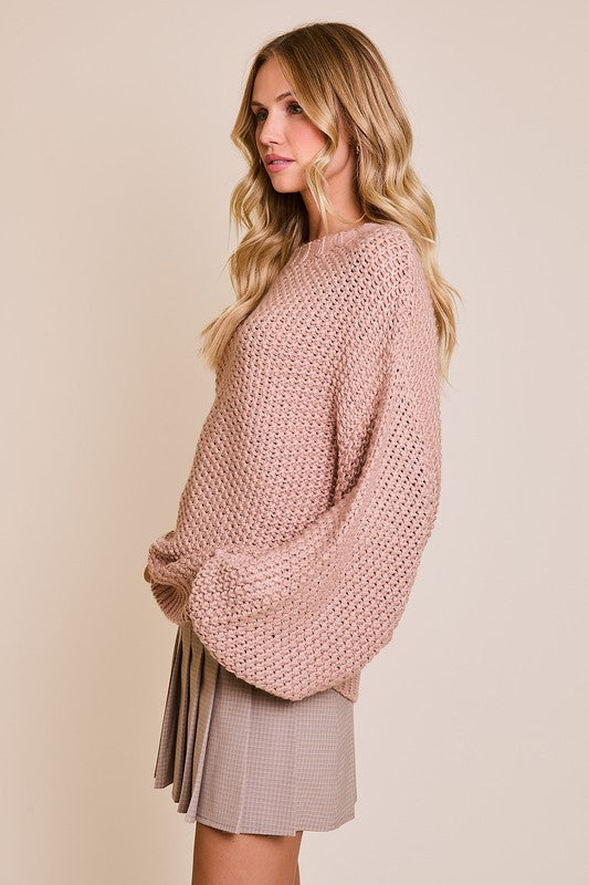 Soft Serenity Comfort Chunky Yarn Knit Sweater