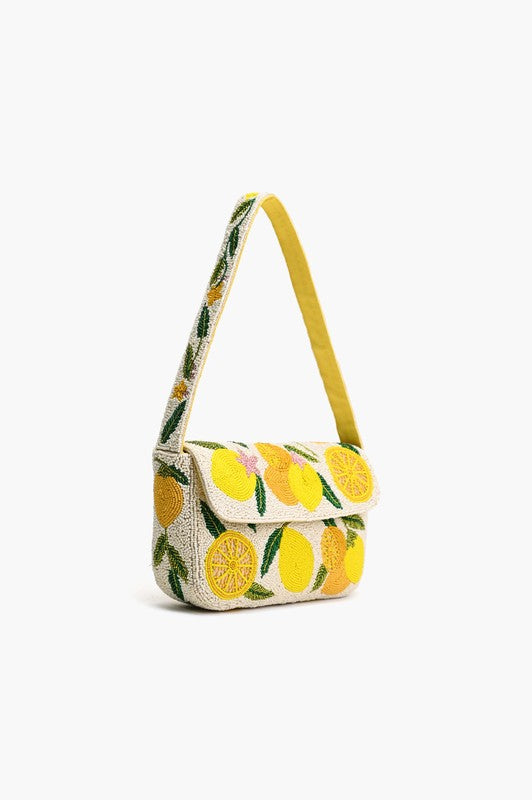 Make Lemonade Woven Shoulder Bag