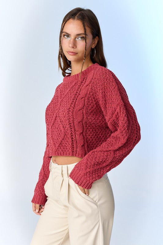 Cutting Edge Cable Knit Sweater