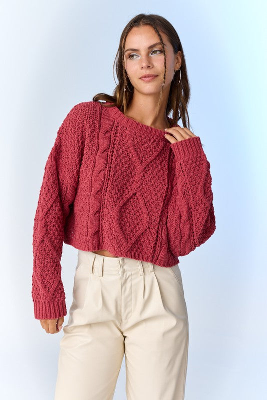 Cutting Edge Cable Knit Sweater