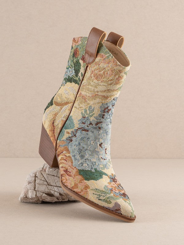 Garden Stroll Brocade Western Bootie