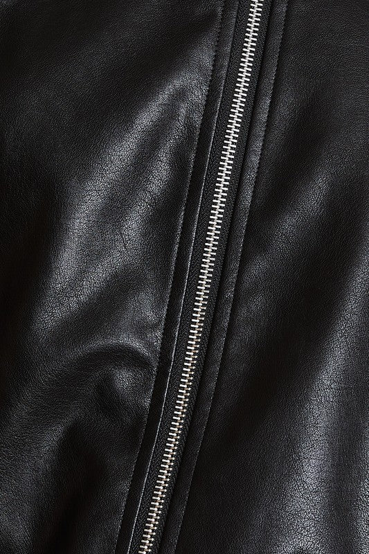 Swept Away Faux Leather Jacket