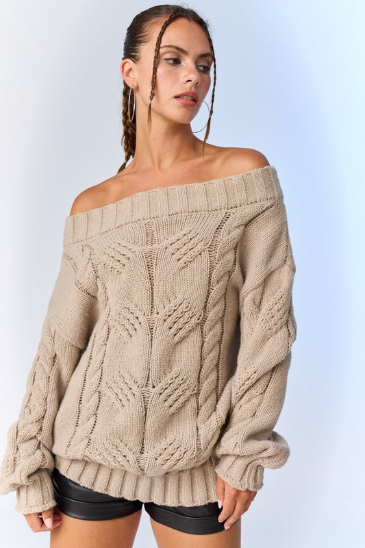 PREORDER - Ella Oversized Cable Knit Sweater