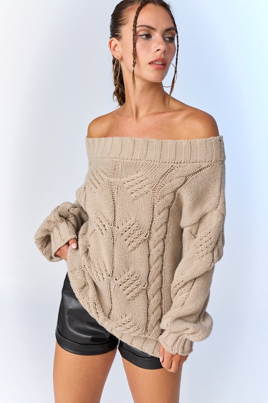 PREORDER - Ella Oversized Cable Knit Sweater