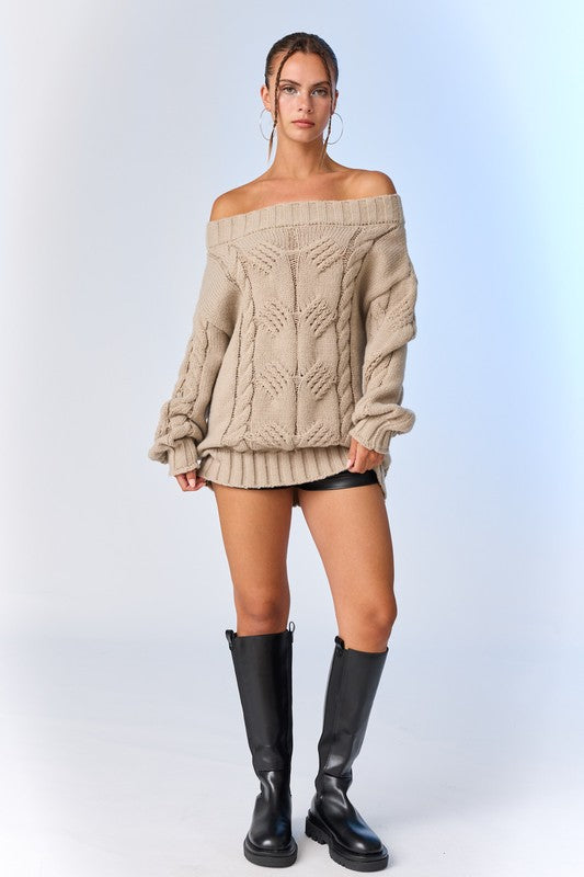 PREORDER - Ella Oversized Cable Knit Sweater