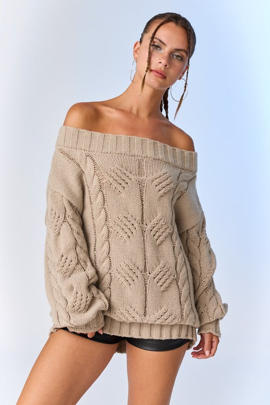 PREORDER - Ella Oversized Cable Knit Sweater