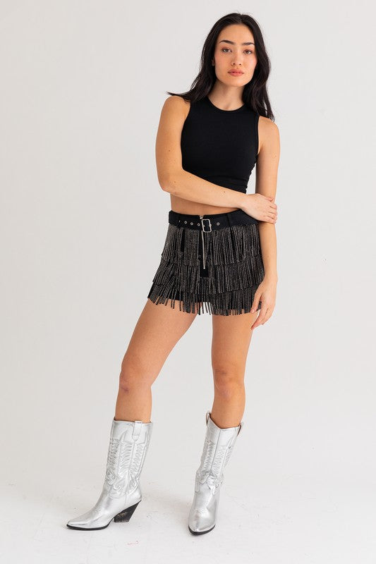 She's A Rodeo Showstopper Fringe Shorts