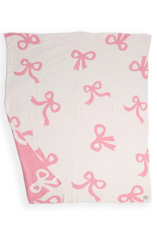 Pretty in Pink Reversible Ribbon Throw