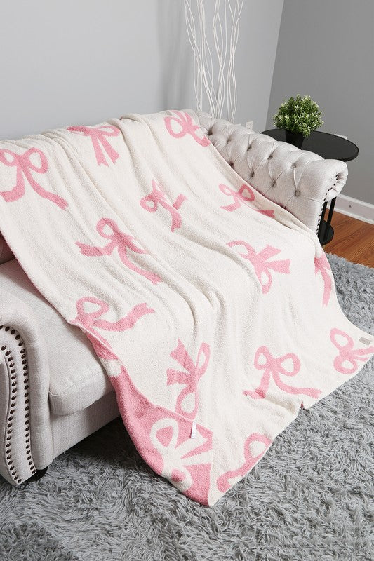 Pretty in Pink Reversible Ribbon Throw